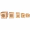 Stackable Cubes - Wood - 5 Pieces - Customizable - Dimensions from 6.5 To 12 Cm - Creative Decoration