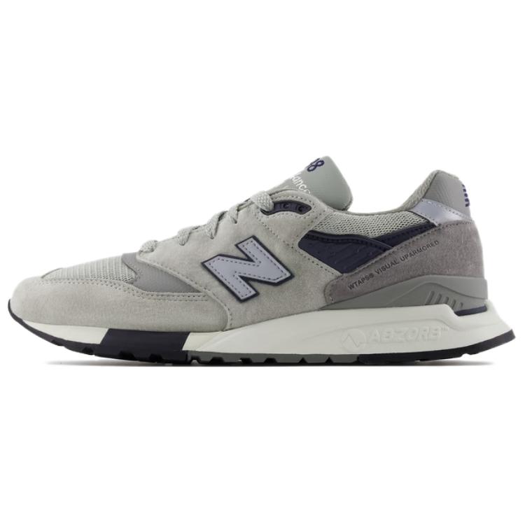 WTAPS x New Balance 998 Сделано в США Визуально Бронированные Унисекс Кроссовки Серый Черный U998WT