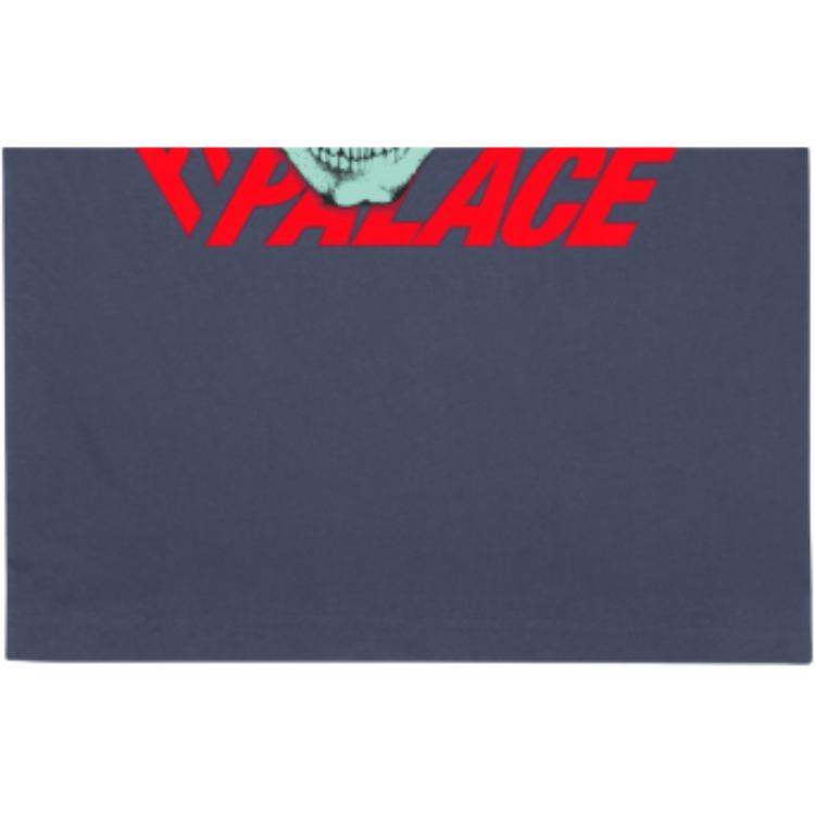 Palace Футболка с черепом P3, темно-синяя, унисекс, топы, синяя P28TS145