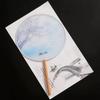 New Semi-Transparent Ancient-Style Round Fan, Double-Sided Palace Fan, Bridal Round Fan, Dance Fan, Chinese Style Classical Hanfu Small Fan