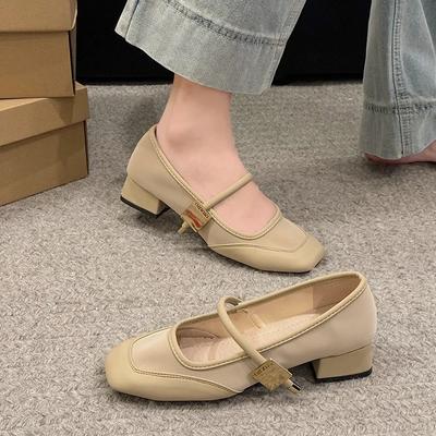 Модные туфли 2024 года для женщин с плоским квадратным носком, осенние лоферы на низком каблуке, мягкие повседневные женские кроссовки, платье в стиле ретро, осень, Zapatos Mujer