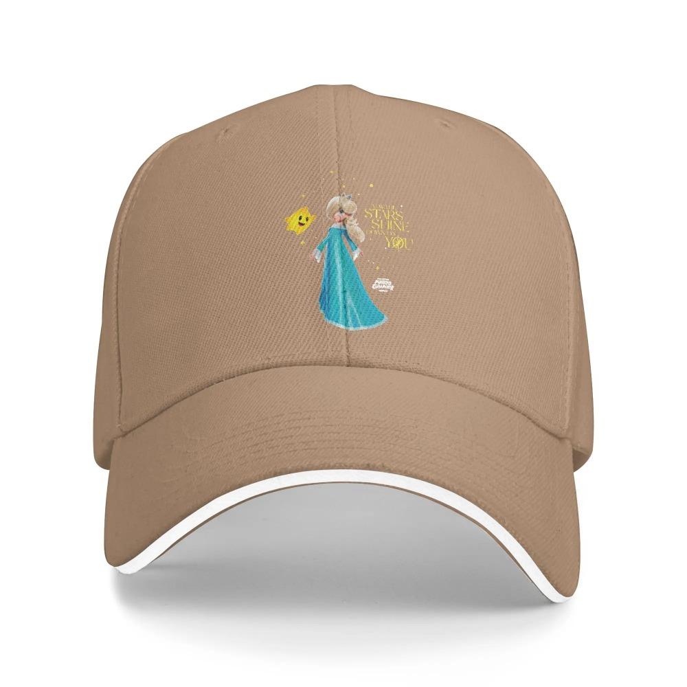 The Super Marios Galaxy Movie Rosalina Star Shine Baseball Caps Sandwich Hat for Men Women Adjustable Dad Hat Running Golf