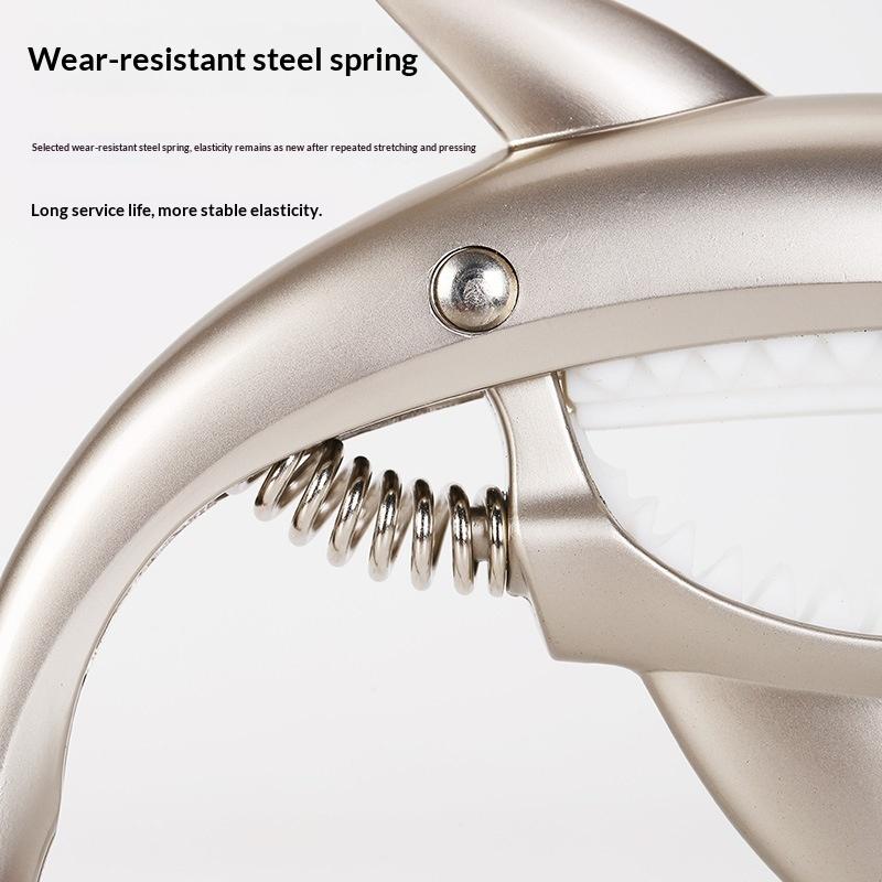 Guitar Capo Zinc Alloy Shark Shape Quick Release Anti Slip for Jam Session Home Practice Outdoor Guitar Performance