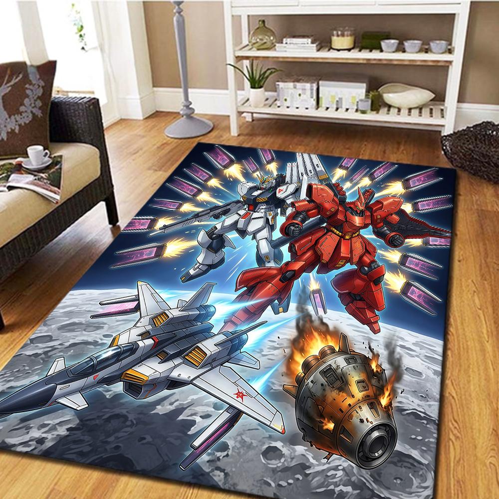 Ковер с цифровой печатью Mobile Suit Gundam, Коврик для пола в гостиную, Декоративный ковер для спальни, Крутой игровой коврик для кино -HYQ30