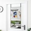 Door Mirror Black 50x100 cm Glass and Aluminum
