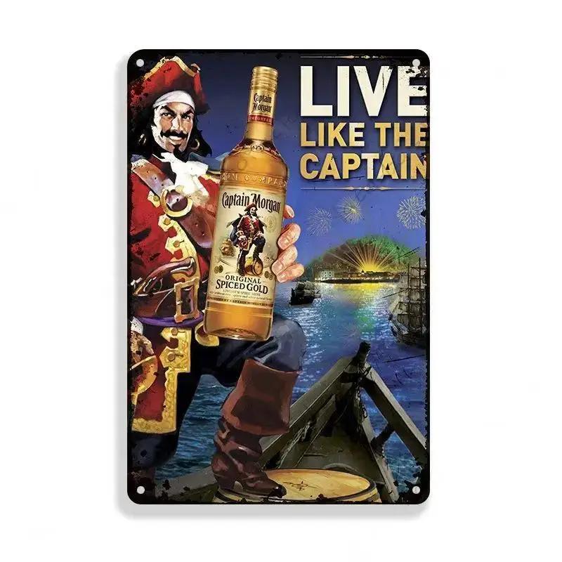 Винтажный ромовый бренд, металлическая жестяная вывеска, булавка для девушки, плакат, металлические вывески, мужская пещера, домашний гараж, металлическая доска, украшение на стену, жестяная вывеска, декор