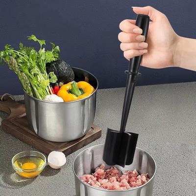 1 шт. Кухонный измельчитель мяса, толкушка для говяжьего фарша, лопатка для смешивания, измельчения и отбивания, скребок для мяса для измельчения мяса