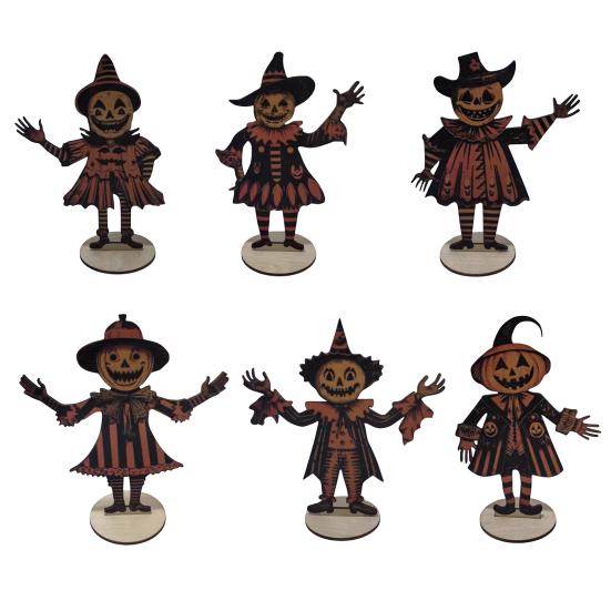 1 шт./1 комплект Хэллоуин Винтаж тыква человек флажки жуткий деревенский деревянный мультфильм тыква гирлянда стол знак украшение орнамент фестиваль подарок