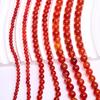 Home Party Supplies Red Carnelian Agate Beads 4/6/8mm Natural Stone 40/30/20Pcs For Jewelry Making Bracelets DIY Round Loose Beads