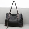 Leather Handbag Women'S Fashion Large-Capacity Tote Bag Women'S Commuter Fashion Soft Cowhide Shoulder Bag