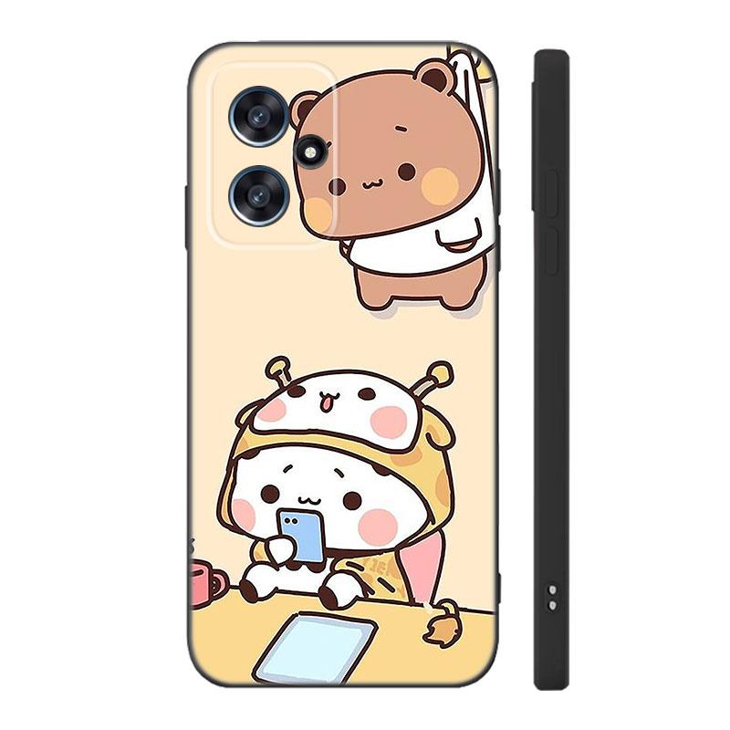 Cute BuBu DuDu Black Silicone Phone Case For Xiaomi POCO X3 X4 NFC F3 F4 GT F5 M3 M4 M6 X5 X6 Pro 5G C55 C65 M5