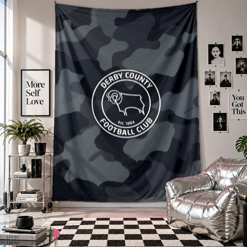 Derby County Football Wall Tapestry Home Decor Wall Hanging Cloth for Bedroom Living Room Background