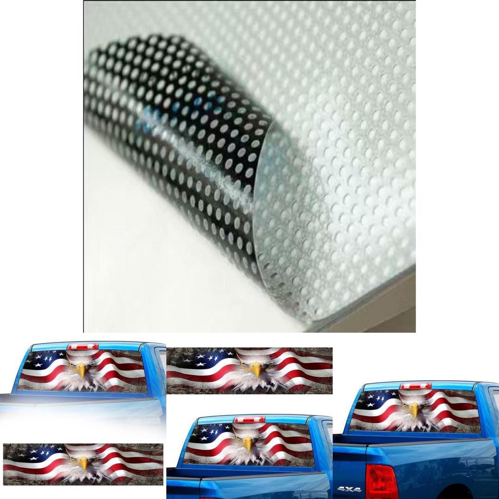 Премиум Качества Американский Флаг Орел Графическая Наклейка Тонировка Окна Для Задней Двери Кузова Пикапа