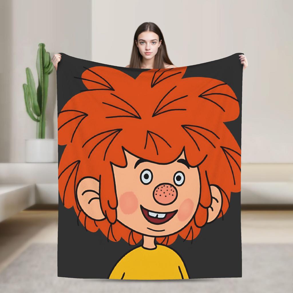 Warm Soft BlanketsGirls Boys Decorative P-Pumuckl Bedding Throws Flannel Bedspread For Couch Chair Fluffy Sofa Bed Cover