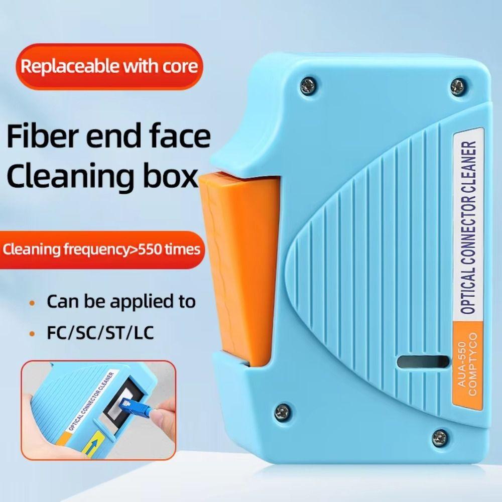 Fine Fibers Fiber End Face Cleaning Box Replaceable Core Fiber Wiping Tool Telecommunications