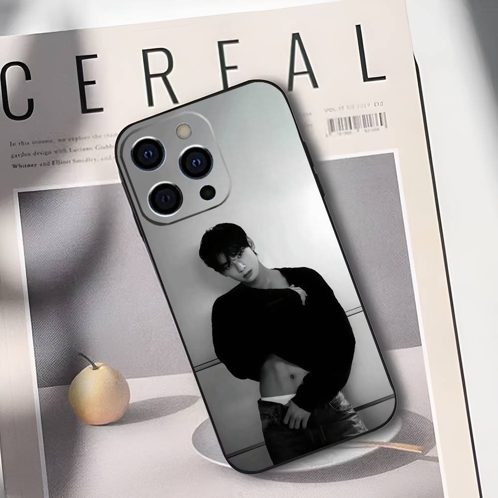 Чехол для телефона Ча Ын У для iPhone 17,16,15,14,13,12,11 Plus,Pro Max,XS,Мягкий силиконовый черный чехол