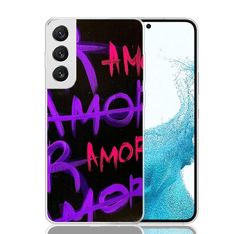 AMOR This Is Love Phone Case For Samsung Galaxy S26 Ultra S23 S24 S25 Edge S20 FE S21 S22 Plus Soft Print Shell Cover Fundas Gal