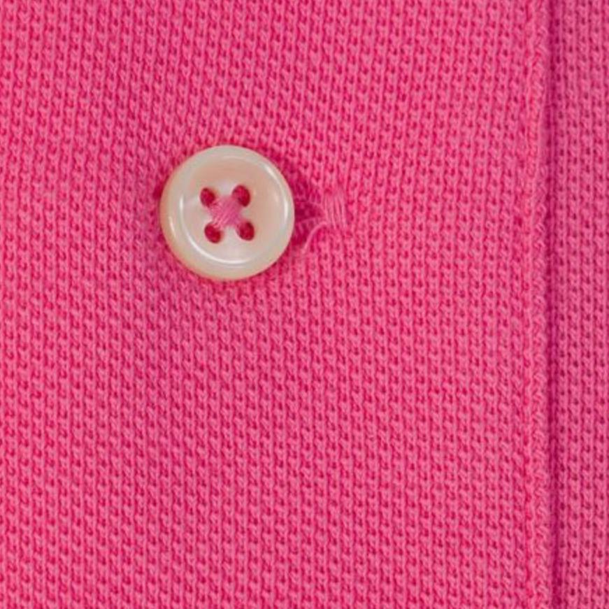 Polo Ralph Lauren Повседневная однотонная рубашка поло с коротким рукавом и вышитым логотипом для мужчин, розовая 710536856-245