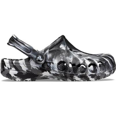 Сандалии-клоги Crocs Baya Marble, Унисекс, Черный/Белый, 25 см