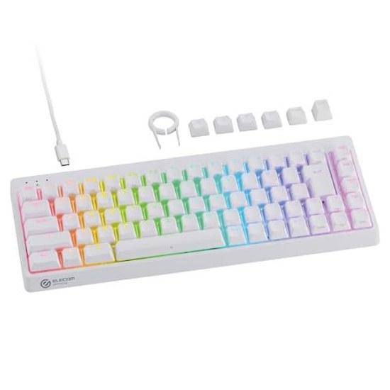Игровая клавиатура ELECOM Rapid Trigger V custom VK600A Проводная Съемная Магнитный Аналоговый Детектор Без Цифрового Блока 65% Белая TK-VK600AWH