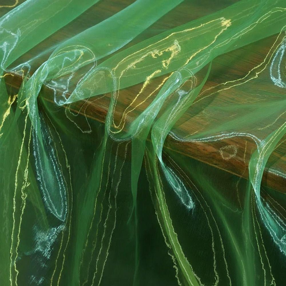 100X150cm Two-color Gradient Fabric Lightweight Colorful Organza Mesh Fabric Thin Organza Fabric