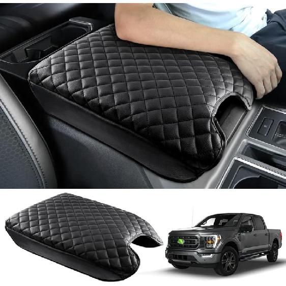 Autorder Center Console Cover For -2025 2026 Dodge Ram 1500/2500/3500 Accessories Armrest Cushion Cover Nappa Leather Middle Console Covers Console
