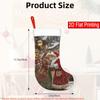 Christmas decoration fireplace hanging stocking 1pc Santa Claus & Mrs. Claus Stocking Decorations Suitable for