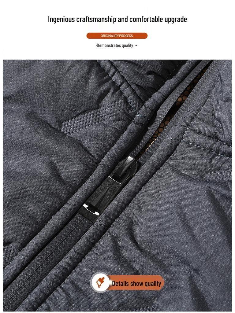 Мужской зимний комплект: куртка с капюшоном из овечьей шерсти и хлопковые брюки - с подкладкой из искусственного меха, утепленный, большого размера.