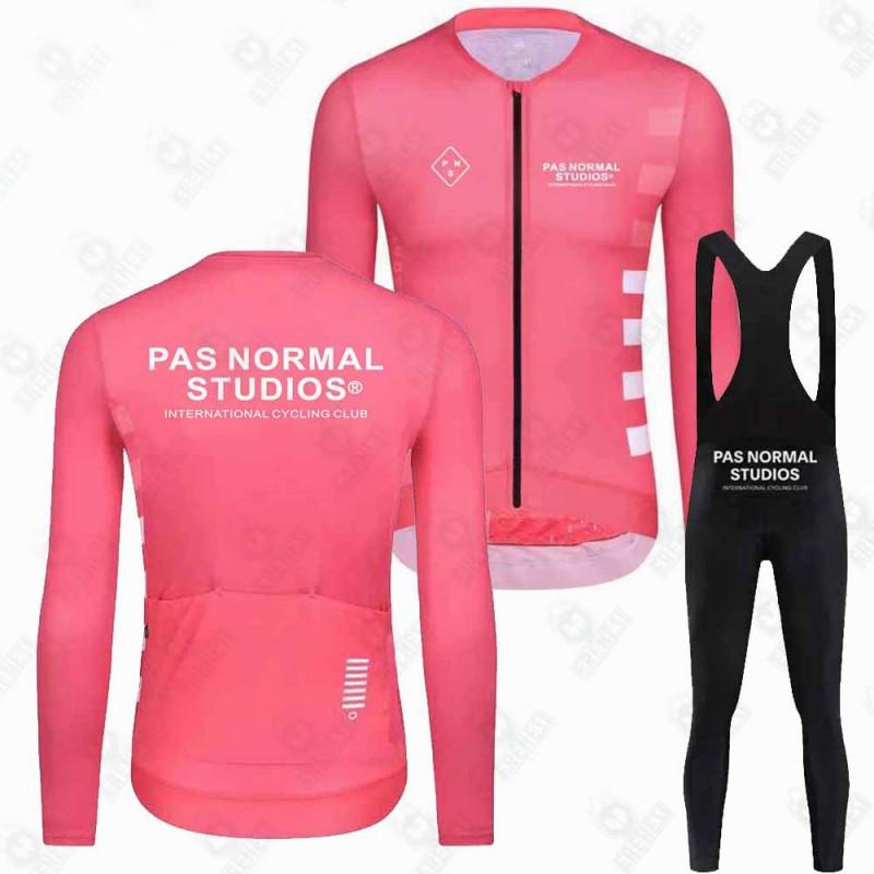 PNS Fleece Cycling Set Long Sleeve Bib Pants Road MTB Winter Outdoor Ride