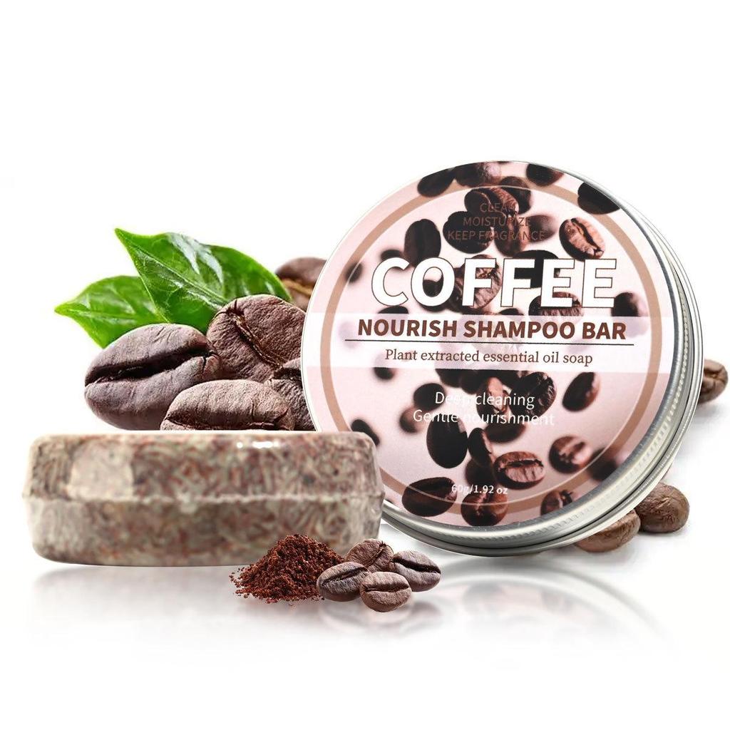 Coconut & He Shou Wu Ginseng Bamboo Charcoal Shampoo Soap with Essential Oils & Cypress Leaf