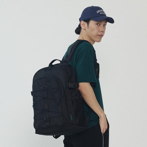 Flap String Utility Backpack (Black), AM23B1001-7000021211