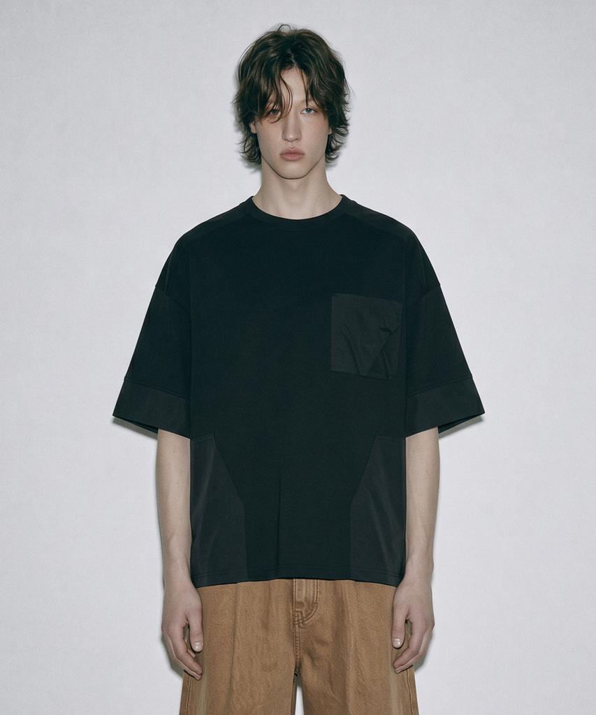ZENSAI Multi-Woven Patch T-Shirt Black