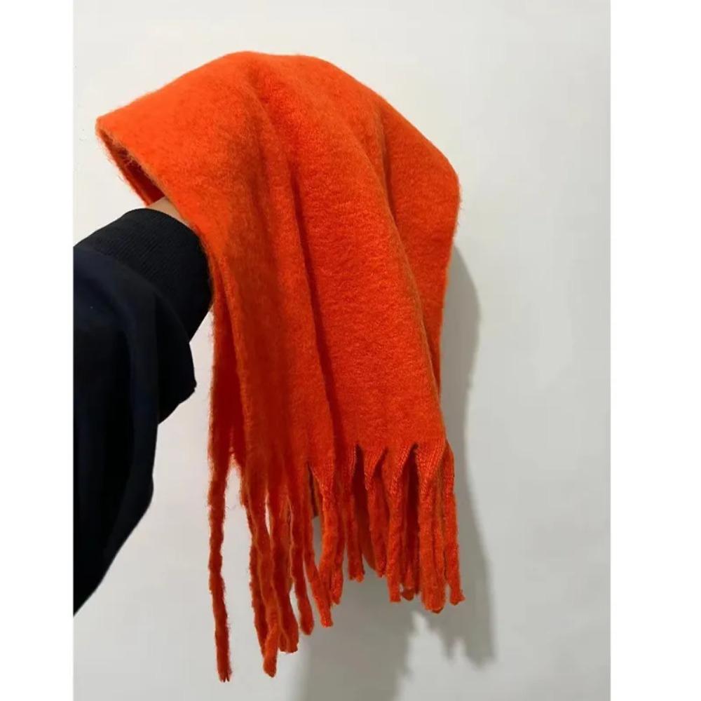 2025 20 Colors Solid Color Scarf Soft Women's Pashmina Shawl Thickened and Warm Scarves Large Cashmere Shawl