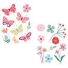 Les Trésors De Lily [A2897] - Наклейки на окна разноцветные «Бабочки» - 40х30 см. (2 штуки)