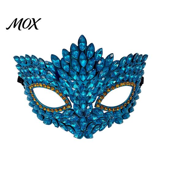 Elegant Costume Party Mask Gothic Cat Eye Masquerade Mask, Rhinestone Vintage Half Face, Sexy Full Diamond Marquise Halloween Costume, Glitter
