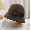 Elegant fashion bow bucket hat women's new casual basin hat autumn and winter outdoor versatile sun hat