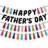 Festival Father's Day Letter Banner Paper Father's Day Ornament Tie Hanging Banner  Party Favors