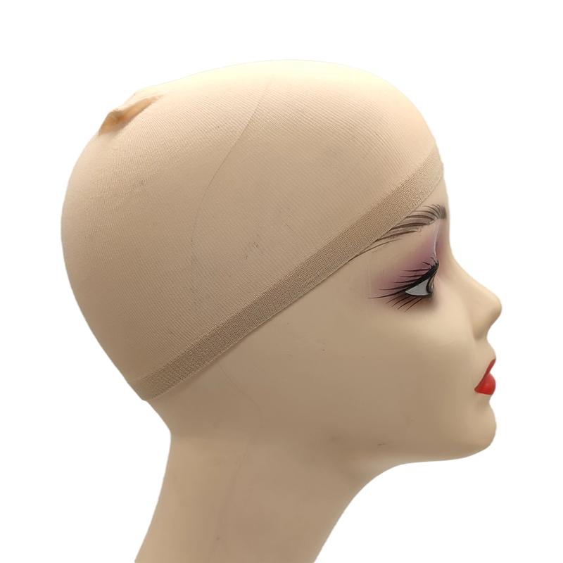 Набор из 2 эластичных сетчатых шапочек для парика - Бесшовные сетки телесного цвета на кружевной основе для плетения и изготовления волос, Черный/Коричневый, Невидимая основа под кожу головы(воздухопроницаемый)