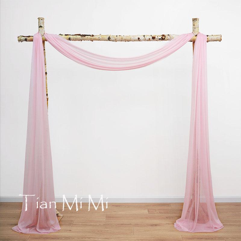6 -10 Meters Wedding Arch Drape Fabric Sheer Chiffon Tulle Curtain Drapping Backdrop Party Supplies Drapery Ceremony Decoration