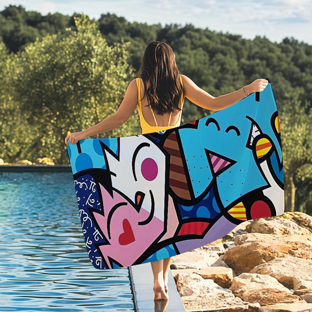 Полотенца для пляжа Britto Art Towel Быстросохнущие Подходят для Бассейнов, Кемпинга, Йоги и Тренажерного Зала