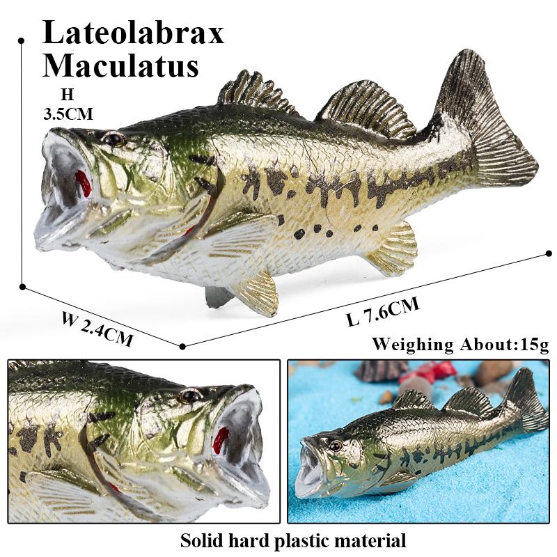 Oenux Модель Морская жизнь Рыба-клоун Лосось Окунь Морское Океаническое Животное Фигурки ПВХ Высокое Качество Образование Миниатюра Пляж Детская Игрушка