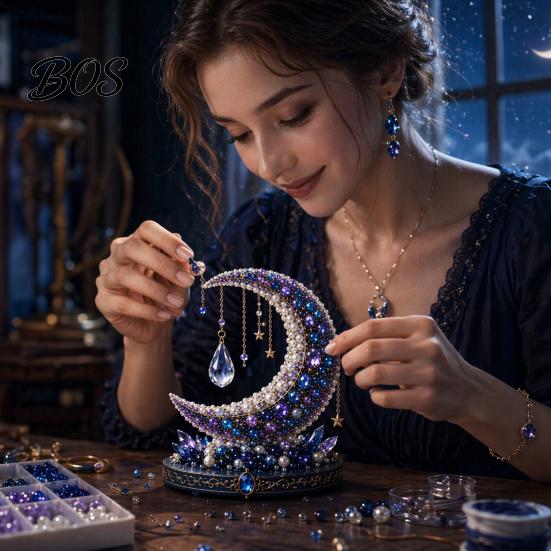 Кристаллические бусины-подвески Мифическое животное Набор для изготовления бус своими руками для начинающих, 3D-изготовление из бисера с инструкциями по изготовлению поделки «Лунная бабочка», Уникальные стеклянные дизайны