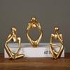 Nordic Art Abstract Thinker Statue Home Accessories Porch Decoration Modern European Resin Handmade Craft Office Desktop Decora