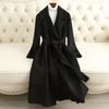 Двустороннее шерстяное пальто женское длинное выше колена облегающее и тонкое кашемировое пальто 2024 новое пальто женское оптом