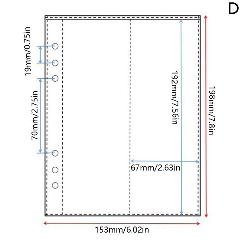 Конверты для переплета формата А5 1P 2P 4P Прозрачные внутренние конверты для переплета для фотоальбома
