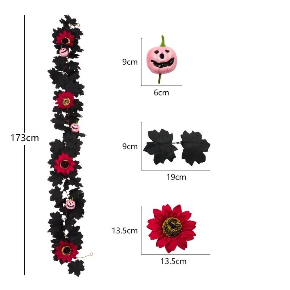 Silk Halloween Leaf Vines Realistic Artificial Hanging Vine Garland Table Decoration