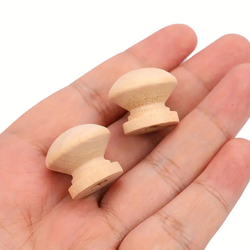 10pcs Door Handle Round Shape Natural Wooden Cabinet Knob Drawer Wardrobe Door Pull Handle Furniture Hardware