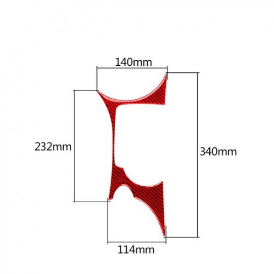 Red Carbon Fiber Interior Center Cupholder Cover Trim For Nissan 370Z 2009-