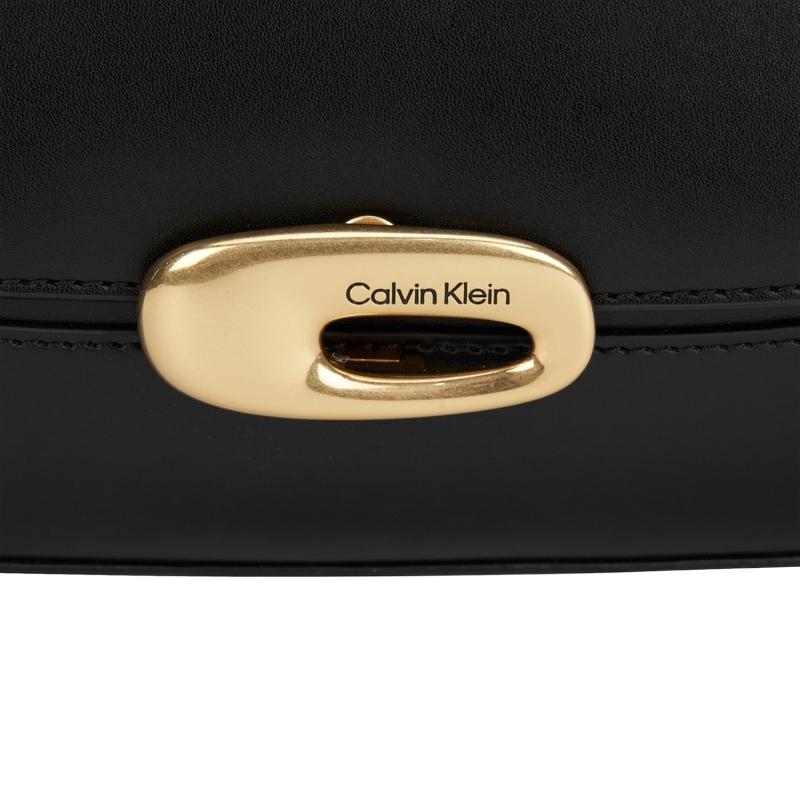 Calvin Klein Элегантный вариант для поездок на работу, простой и стильный, женская сумка через плечо из синтетического материала, маленький размер, цвет космический черный