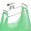 1pc Stainless Steel Kitchen Garbage Rack, Cabinet Door Garbage Bag Holder
